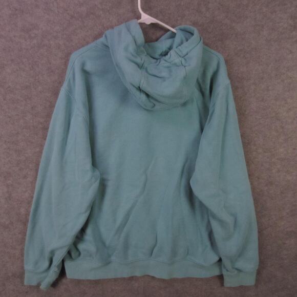 Nike Pullover Hoodie Mens Large Teal Green Embroidered Swoosh Kangaroo Pocket - Picture 7 of 8